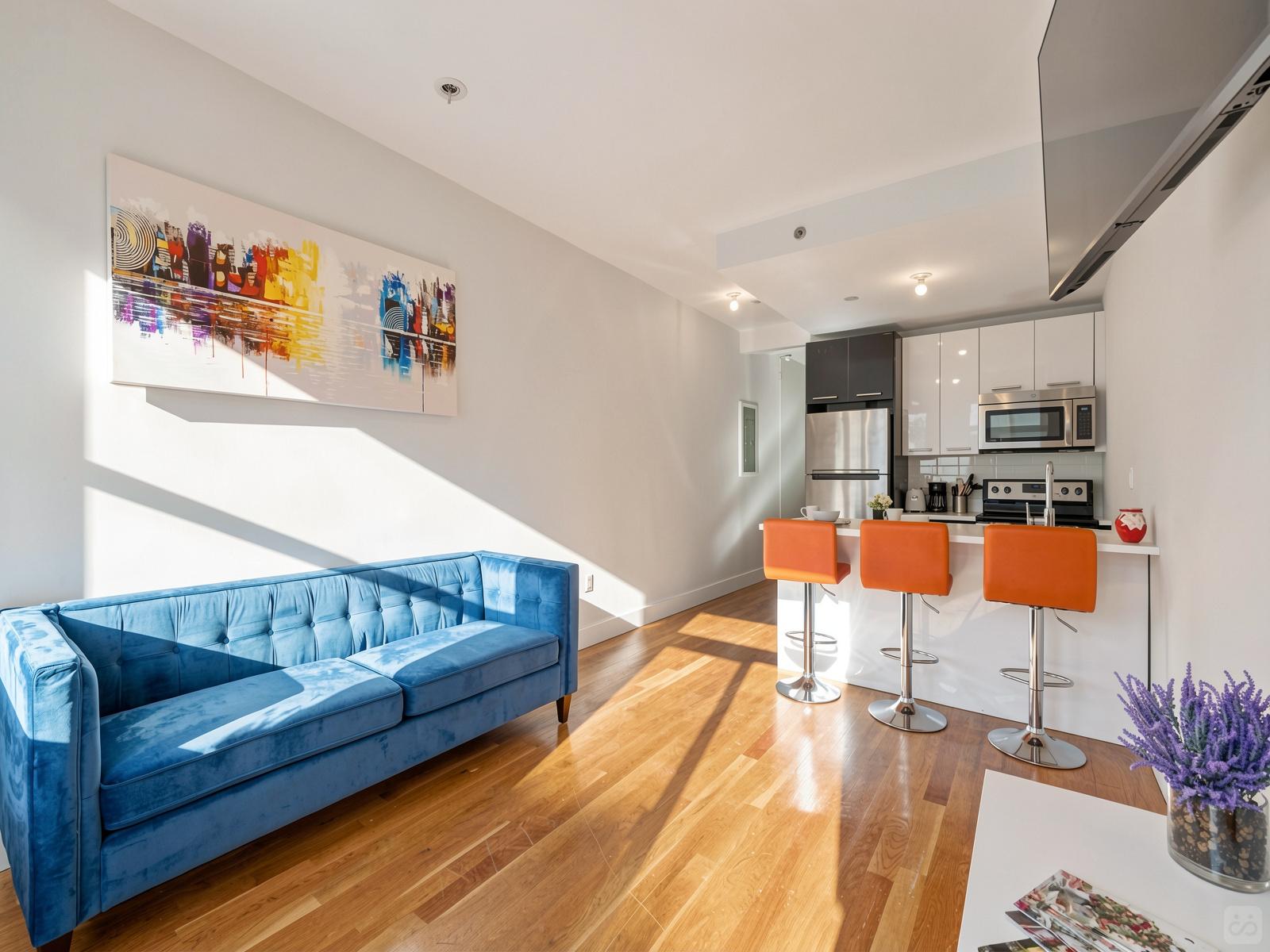 La Superbe appartement lumineux avec terrasse + barbecue + cour arrière Résidence