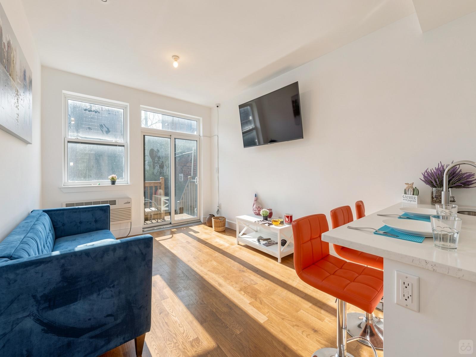 La Superbe appartement lumineux avec terrasse + barbecue + cour arrière Résidence