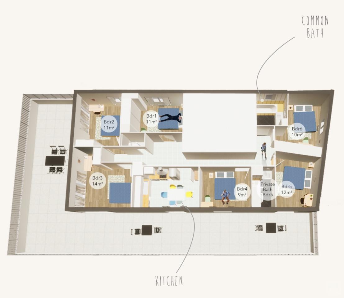 Das Helle 6-Zimmer-Wohnung im Stadtzentrum von Lyon Haus