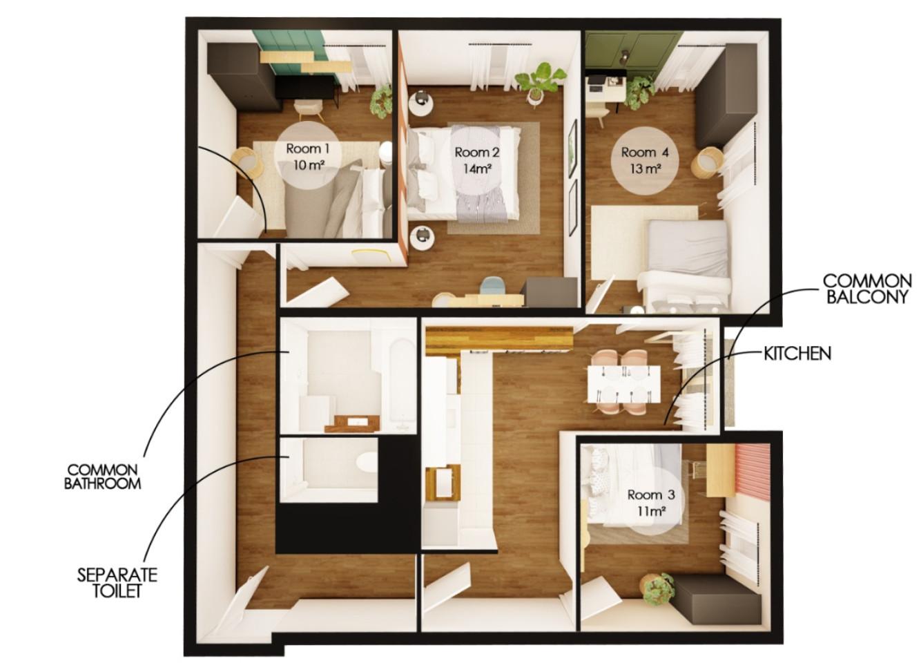 Das Wunderschöne 78 m² Wohnung zur Miete in Lille-Centre Haus