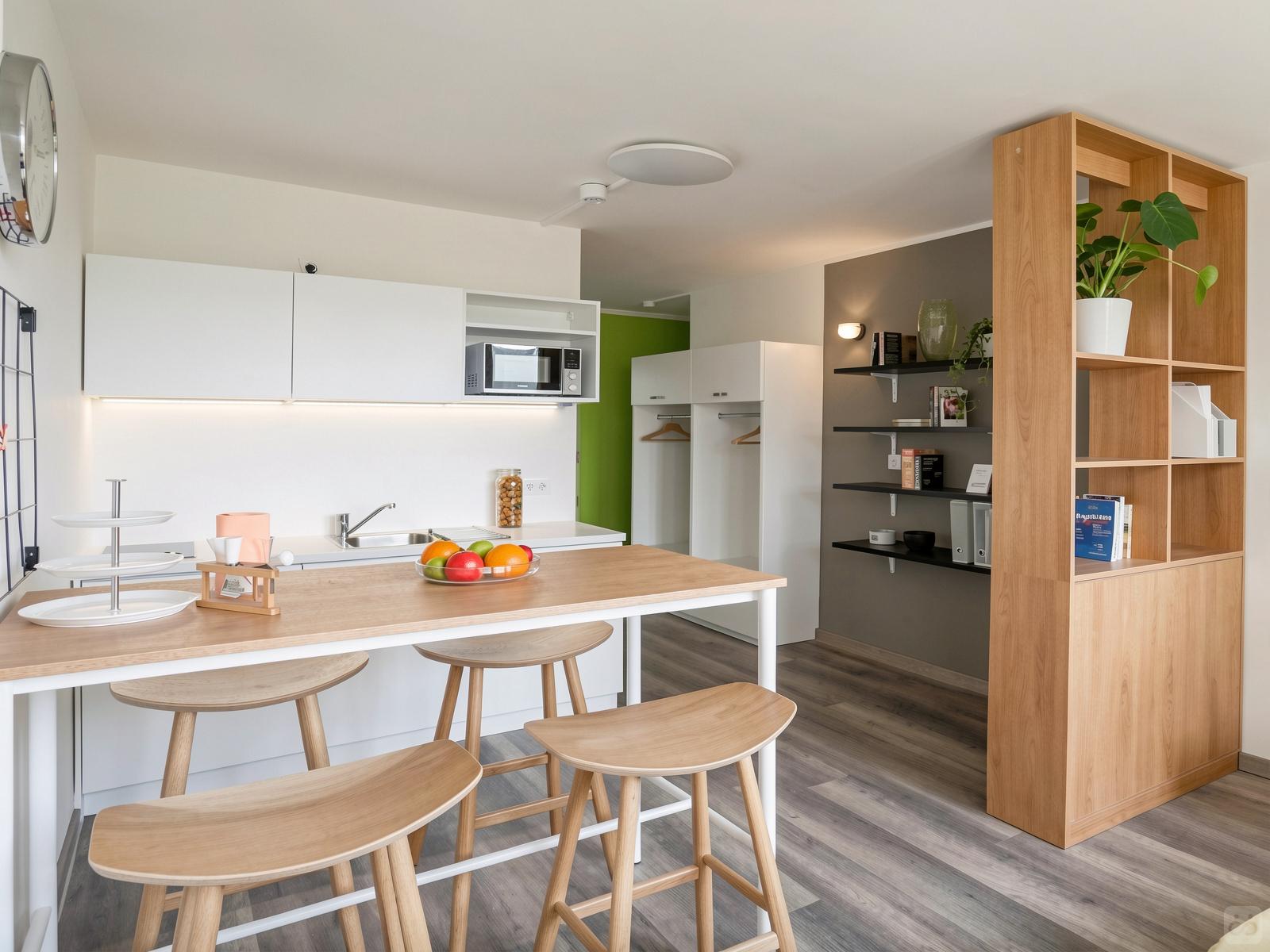 De Modern appartement op 5 minuten van het metrostation Střížkov op lijn Hub C