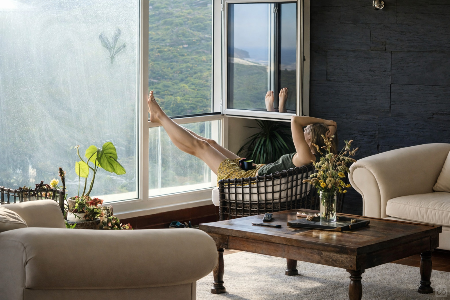 Das Lebendiges, von der Natur inspiriertes Coliving & Coworking in der malerischen Carvoeira Haus
