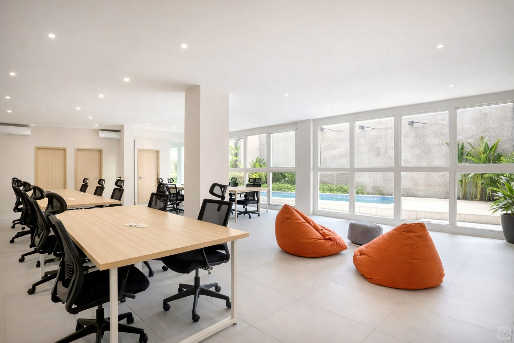 El Elegante comunidad tropical con espacio de trabajo y piscina compartidos Colectivo