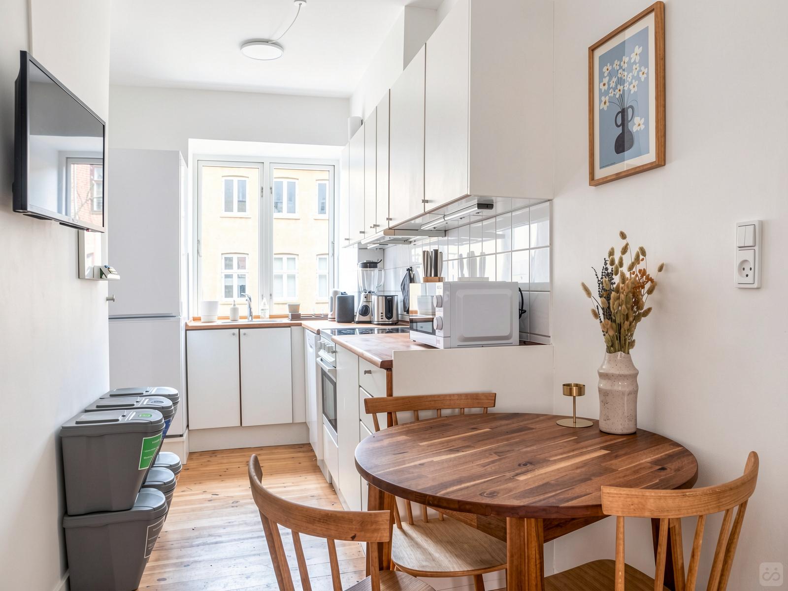 Das Stilvolle und kompakte Wohnung mit eigenem Balkon in der Nähe von Fredensgade Haus