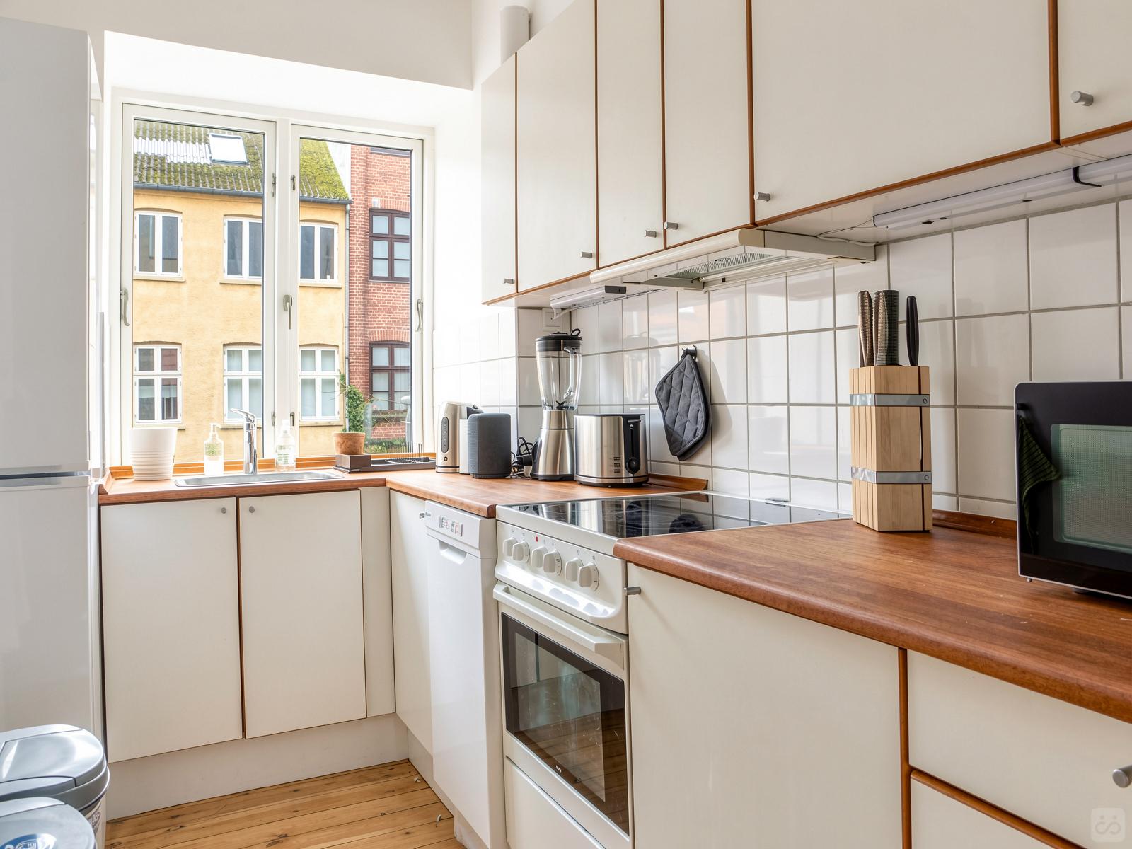 Das Stilvolle und kompakte Wohnung mit eigenem Balkon in der Nähe von Fredensgade Haus