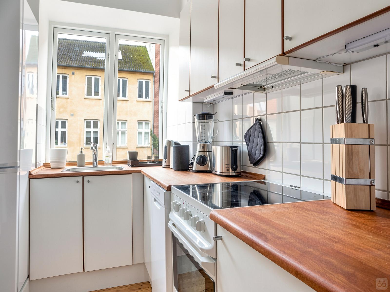 Das Stilvolle und kompakte Wohnung mit eigenem Balkon in der Nähe von Fredensgade Haus
