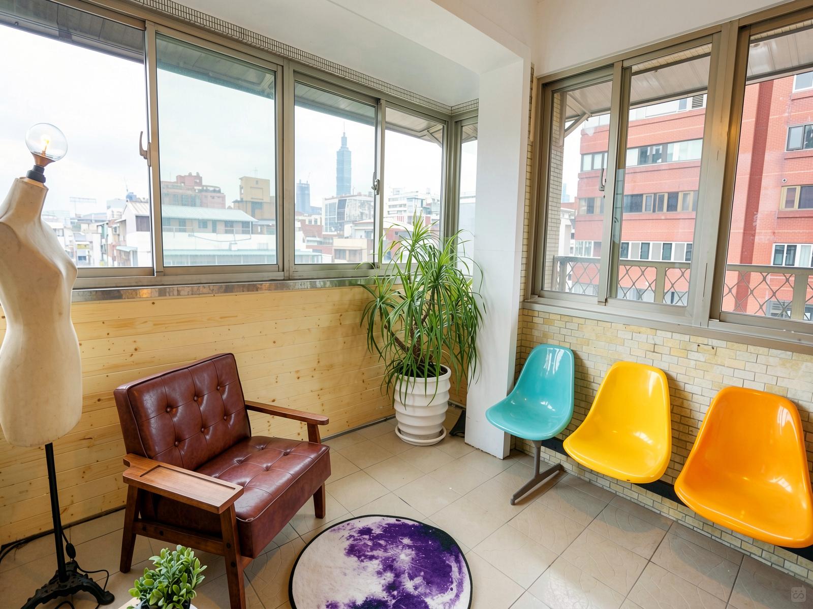 La Appartamento colorato in stile vintage con spazio di lavoro e terrazza sul tetto Casa